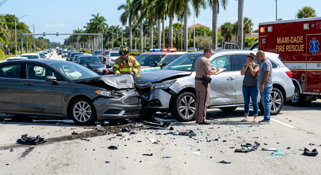 Miami motor vehicle accident attorney representing injured drivers and passengers