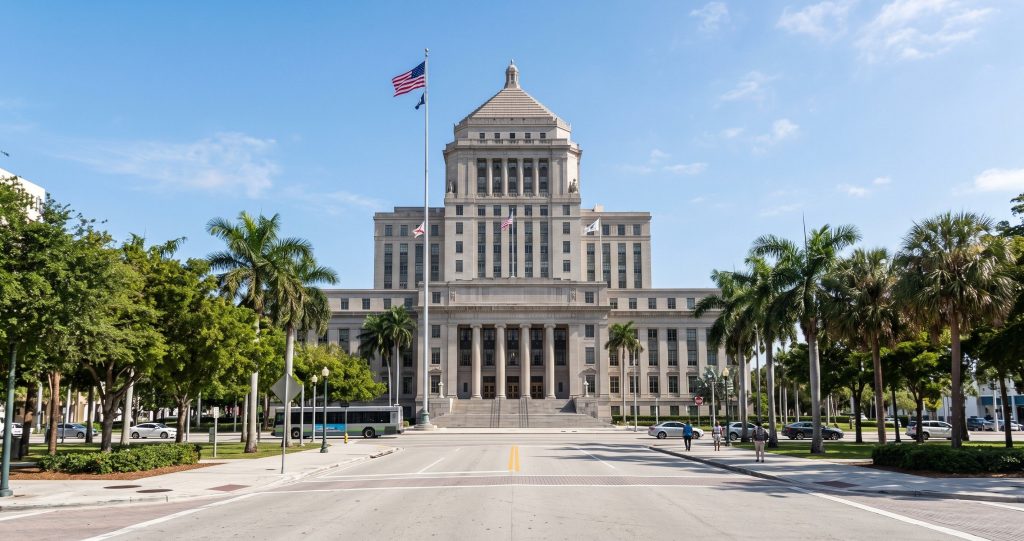 What's the Difference Between an Injunction and a Restraining Order in Florida? Miami-Dade courthouse where injunction for protection hearings are held