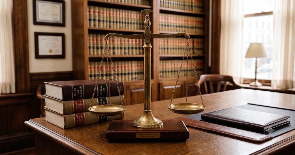 Scales of justice representing the decision to take a plea deal in Florida