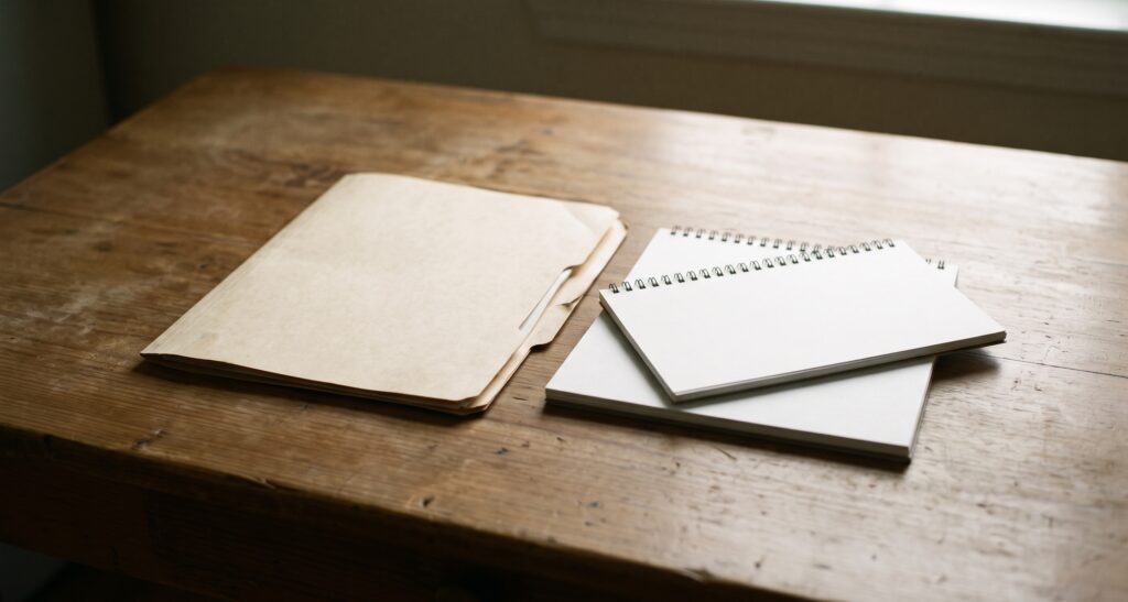 Florida's Career Offender Registration Law: What SB 1332 Changes A closed manila folder and a blank desk calendar on a wooden desk in morning light